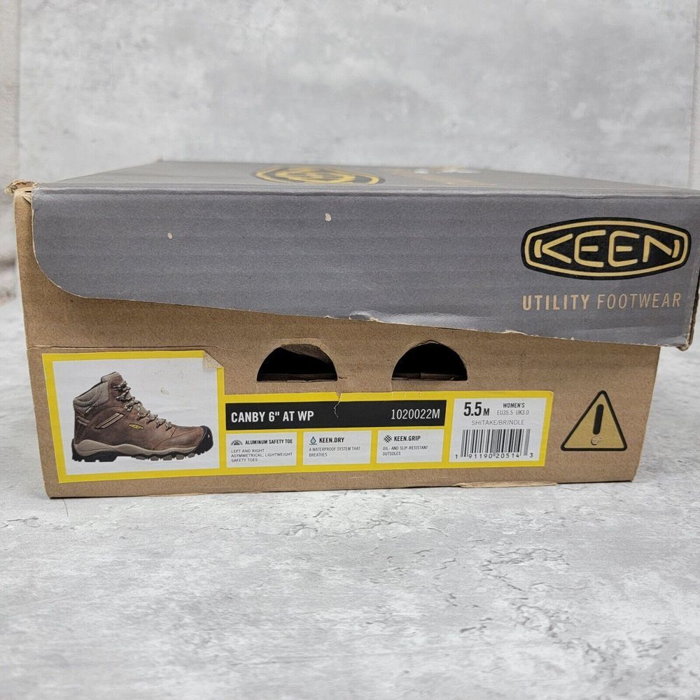 Keen Canby Work Boots Womens 5.5 M Brown Leather Waterproof Aluminum Toe New NWB - Picture 10 of 10